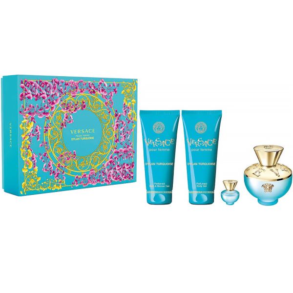 ESTUCHE VERSACE DYLAN TURQUOISE M (4 PIEZAS)